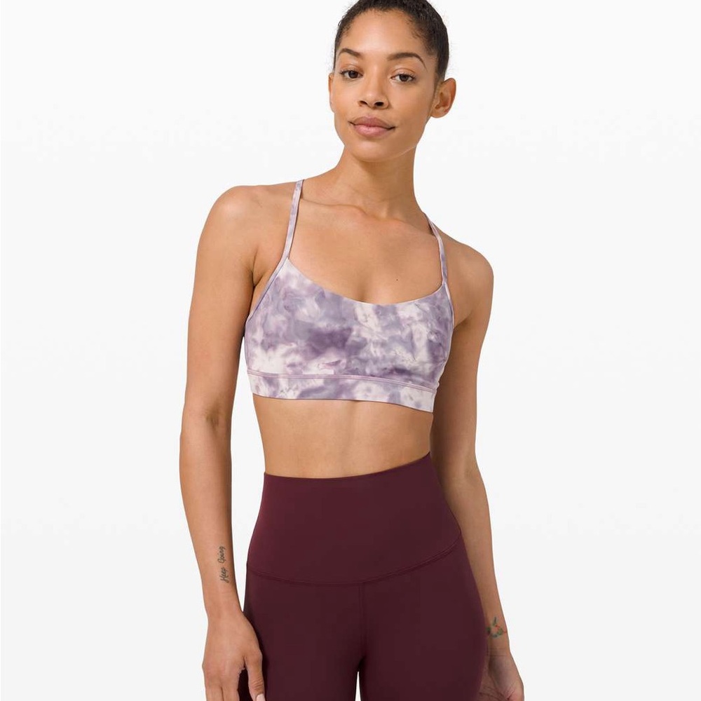 LULULEMON FLOW Y BRA IN DIAMOND DYE